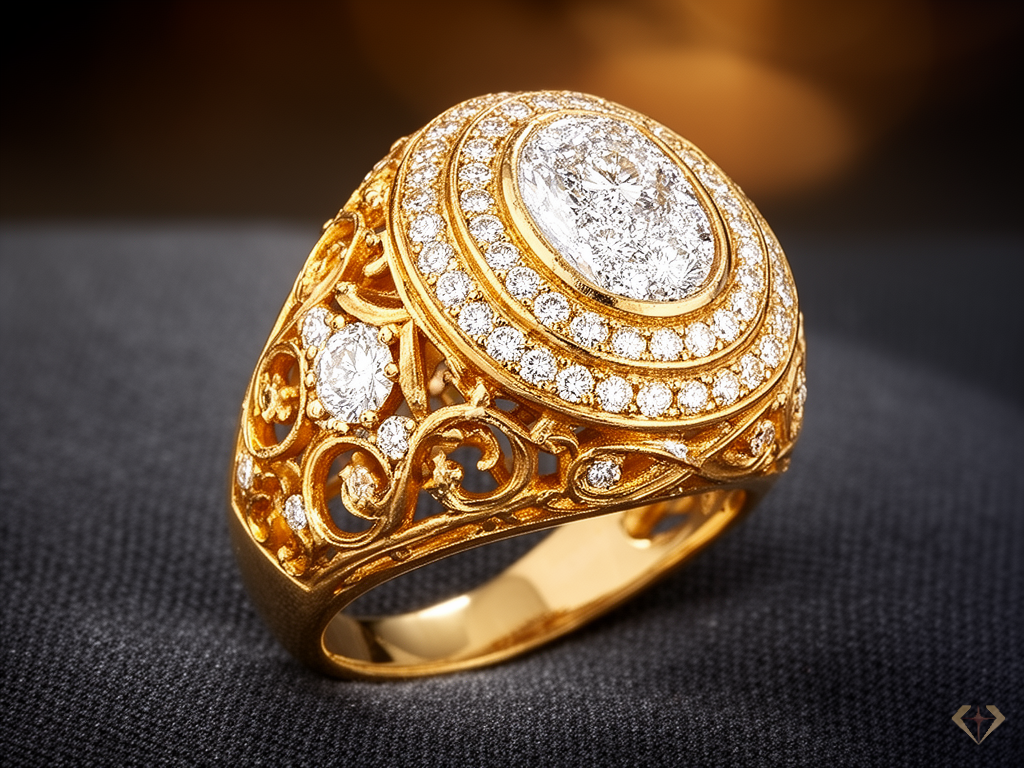 Diamond cathedral signet by Nate Savard